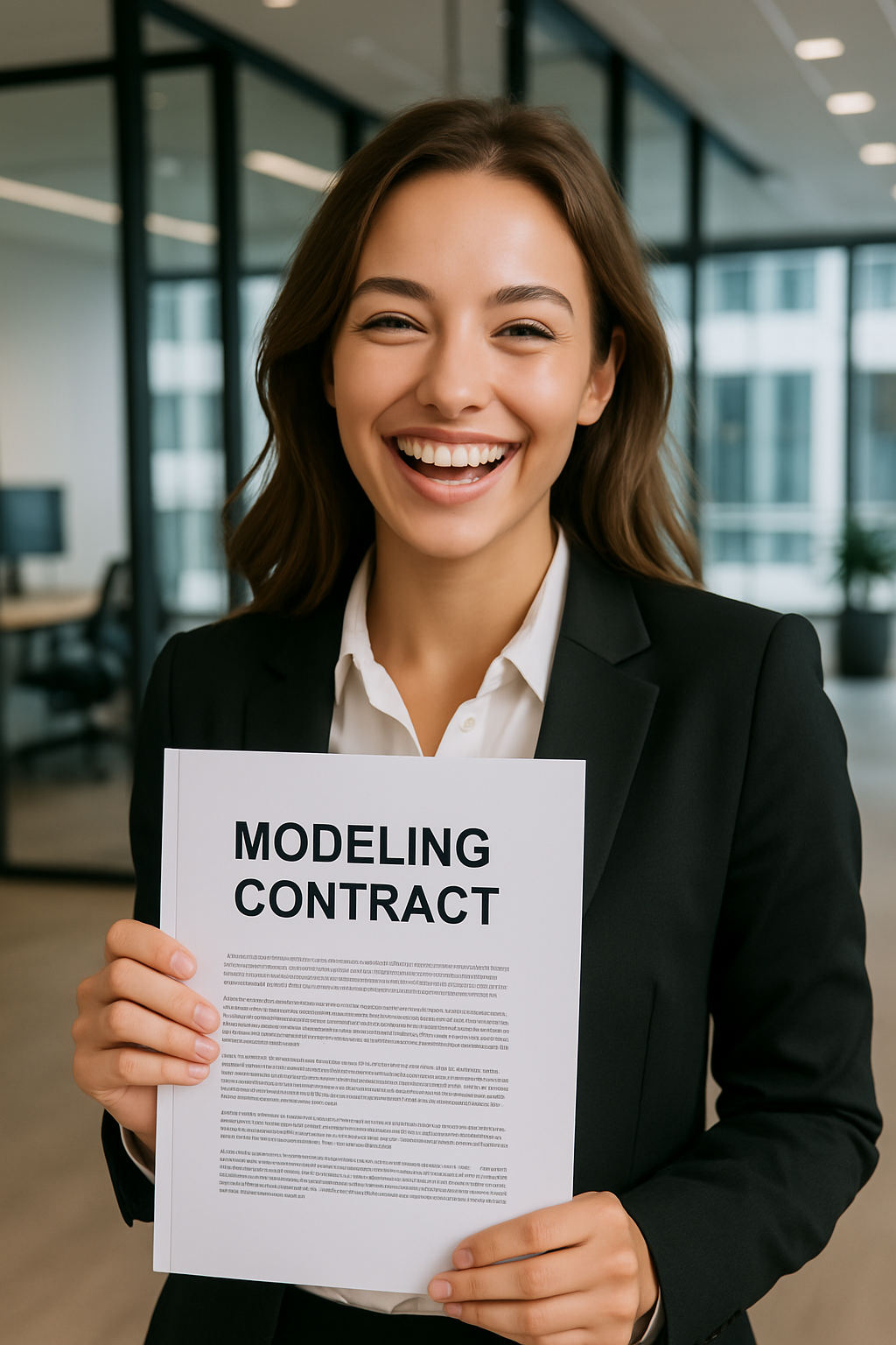Successful modeling career milestone celebration